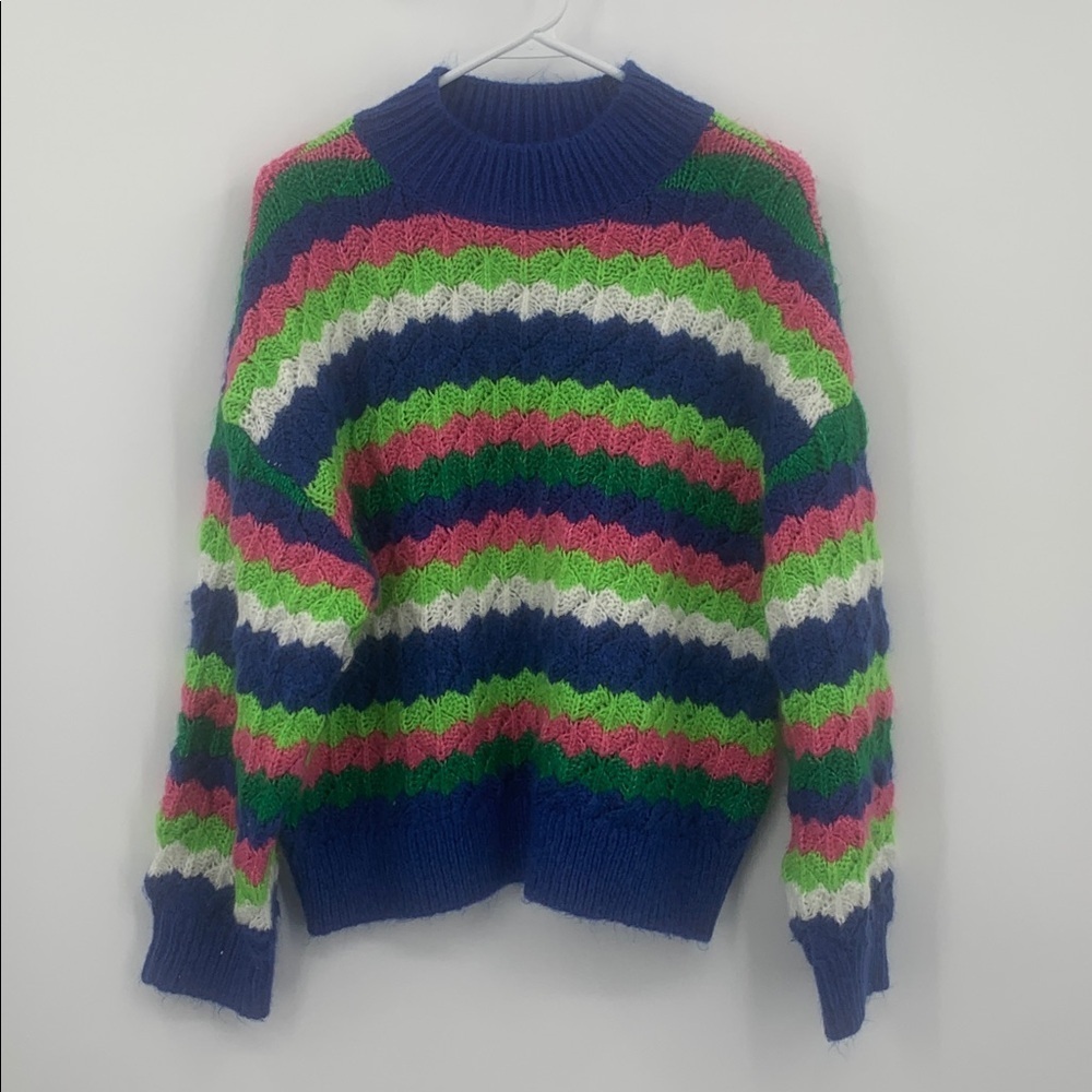 99 Jane Street Bright Striped Sweater Women’s Size XL